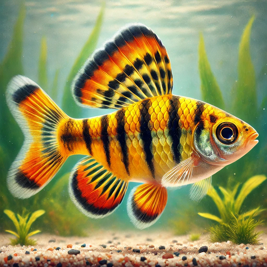 Barbus cumingi (Bebaarde van Ceylon)