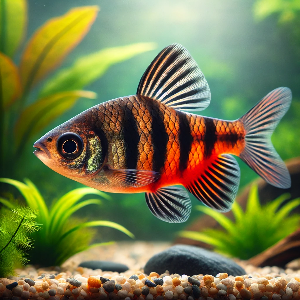 Barbus nigrofasciatus Bebaard
