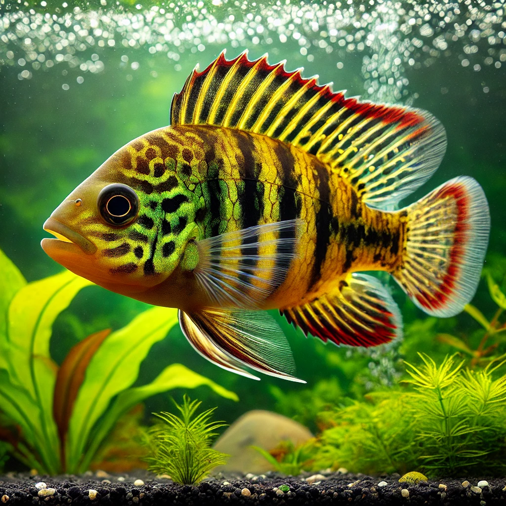 Barbus semifasciolatus (Messing baard)