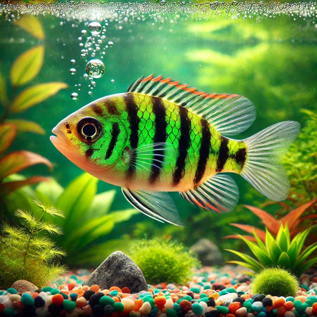 Barbus tetrazona vert Groene sumatra