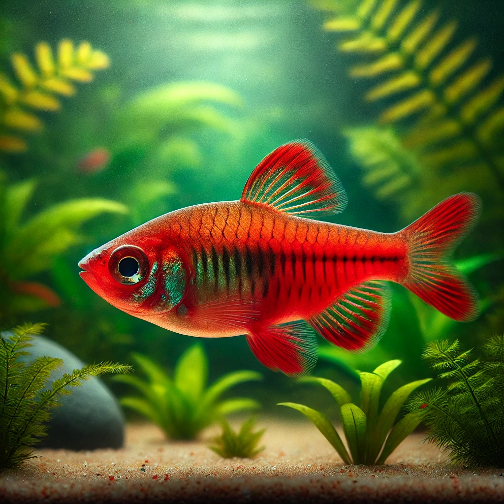 Barbus titteya (Bebaarde kers)