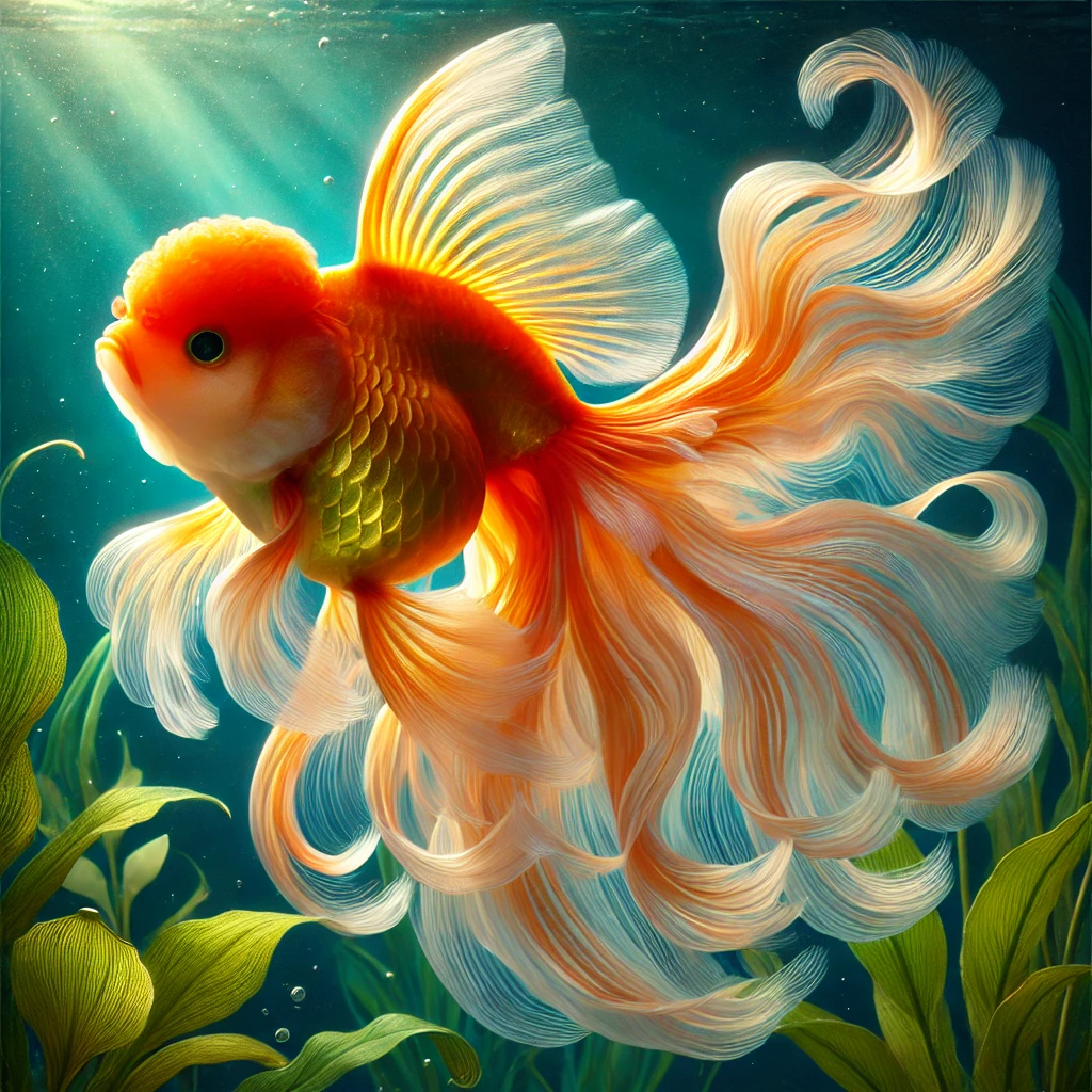 Carassius auratus voile Paardenstaart