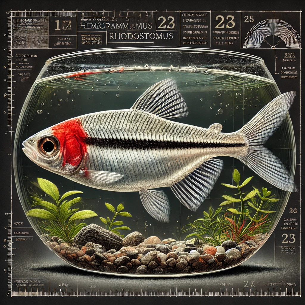 Hemigrammus rhodostomus rode neus
