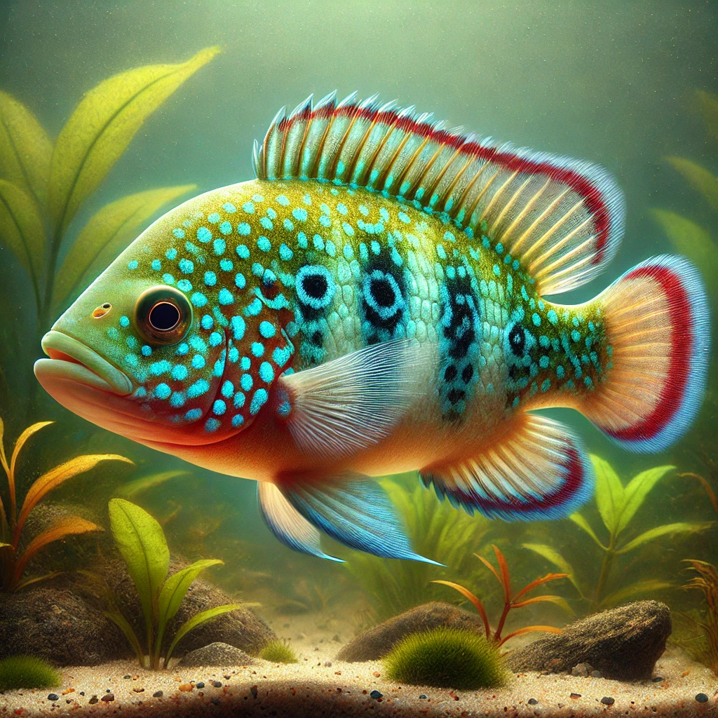 Herichthys cyanoguttatus... Cichlid van Texas