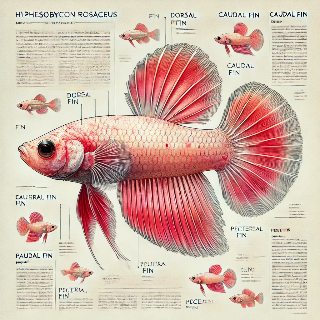 Hyphessobrycon rosaceus Roze tetra