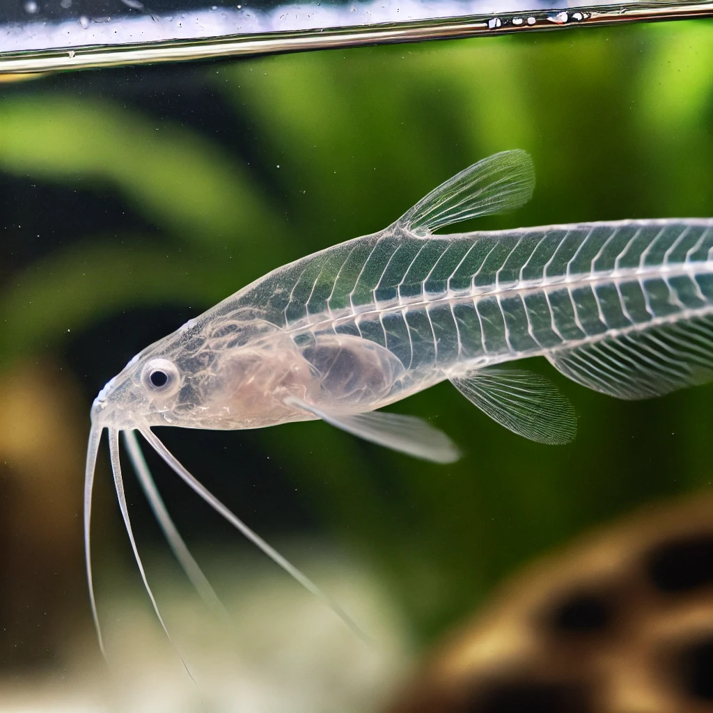 Kryptopterus bicirrhis Glazen meerval