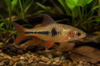 Barbus cumingi (Bebaarde van Ceylon)