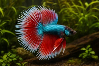 Betta splendens halfsun Vechter