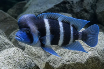 Cyphotilapia frontosa blue zaire moba (Frontosa Blue Zaïre Moba)
