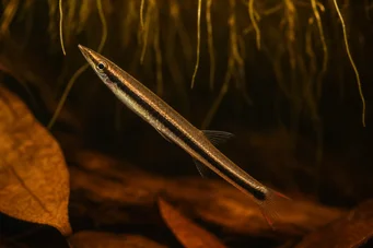 Nannostomus eques (Buisvormige mond -tot -mouth potlood)
