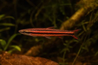 Nannostomus mortenthaleri (Koraal rood potloodvis)