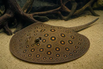 Potamotrygon motoro (Océlée zoetwaterpostenague)