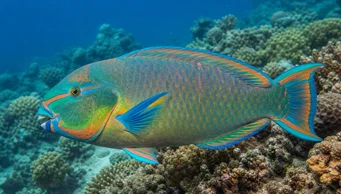 Scarus guacamaia (Regenboogpapegaper)