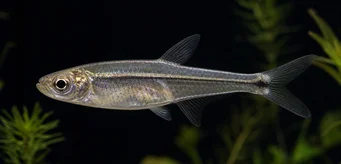 Xenagoniates bondi (Glazen tetra met gouden front)