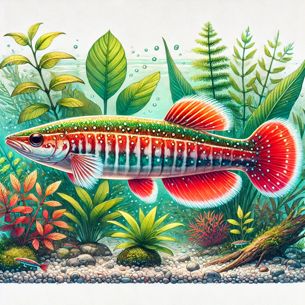 Nannostomus beckfordi ar... Gouden potloodvis