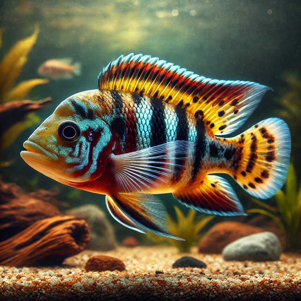 Pelvicachromis pulcher Paarse cichlid