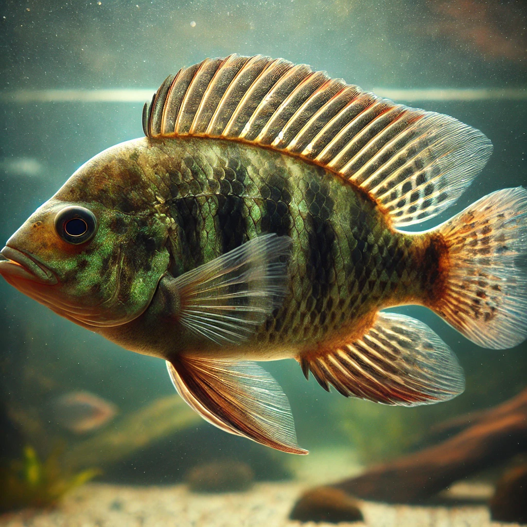 Tilapia mariae (Vijfband Tilapia)